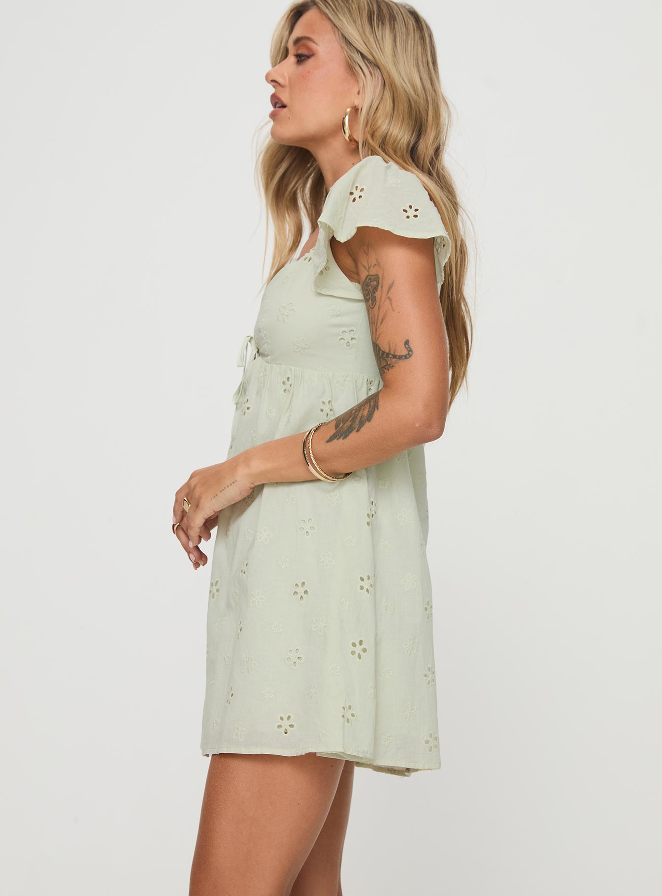 Staban Mini Dress Sage - Image 3
