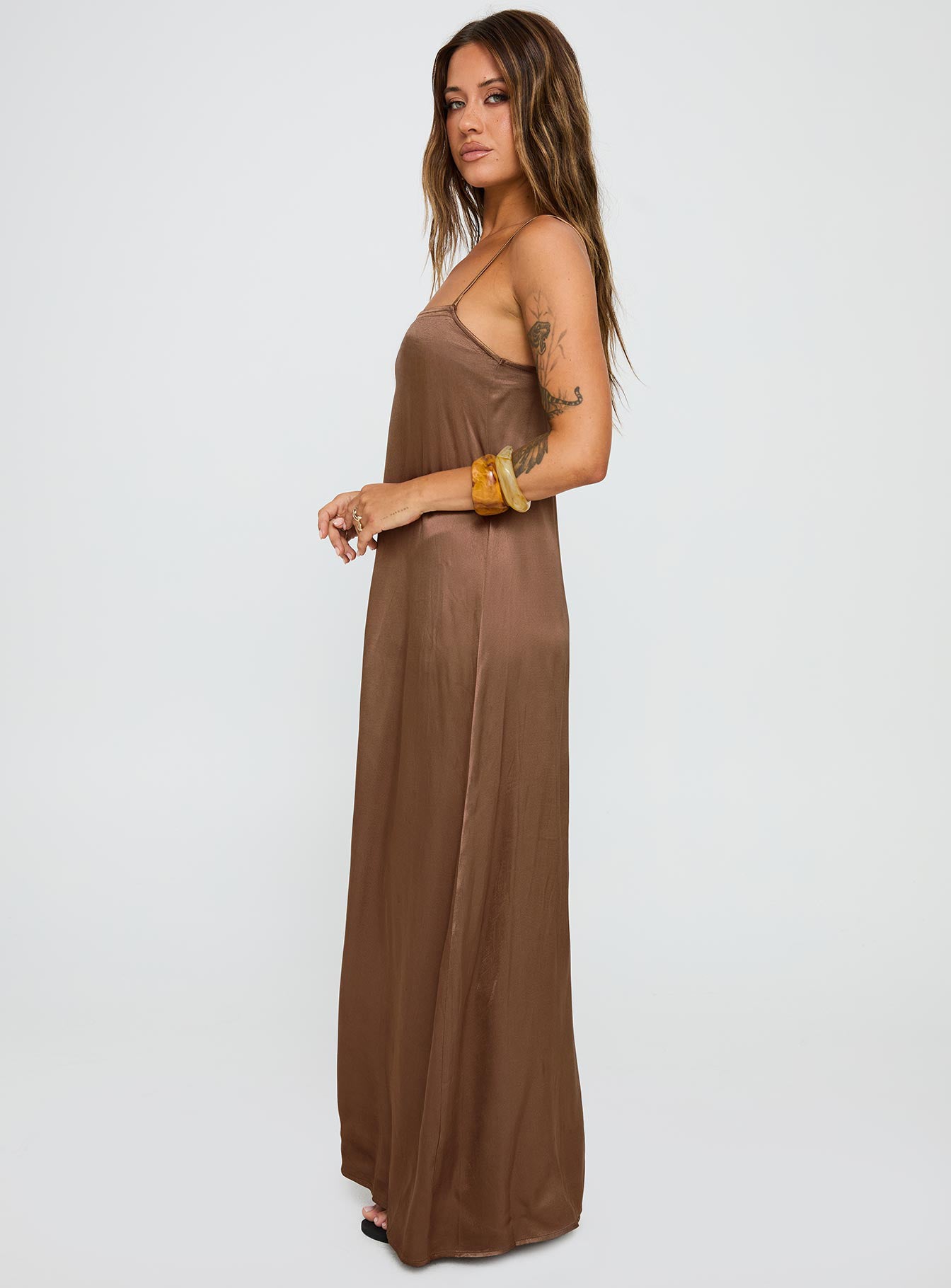 Apple Cider Maxi Dress Brown - Image 4