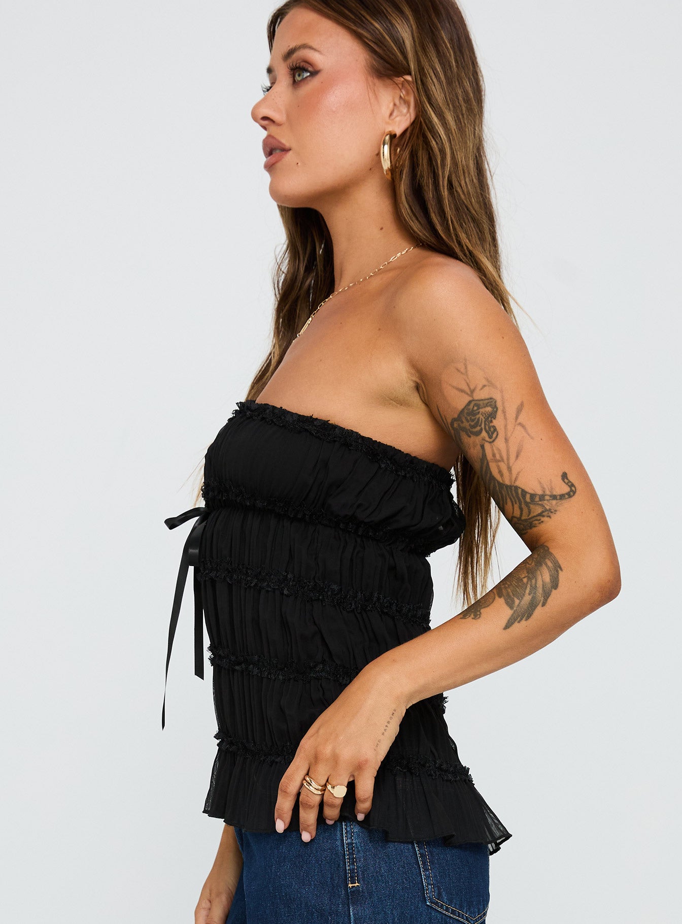 Avelina Strapless Top Black - Image 4