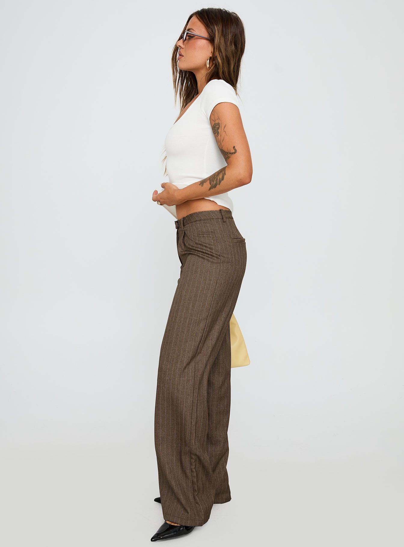 Broadcast Pants Beige Pinstripe - Image 3