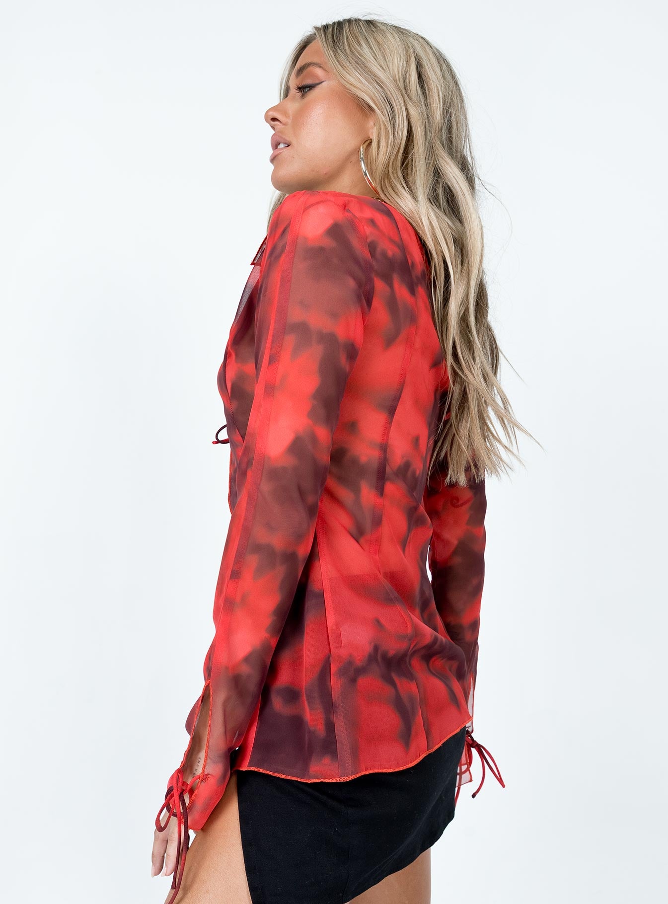 Marv Long Sleeve Top Red - Image 5