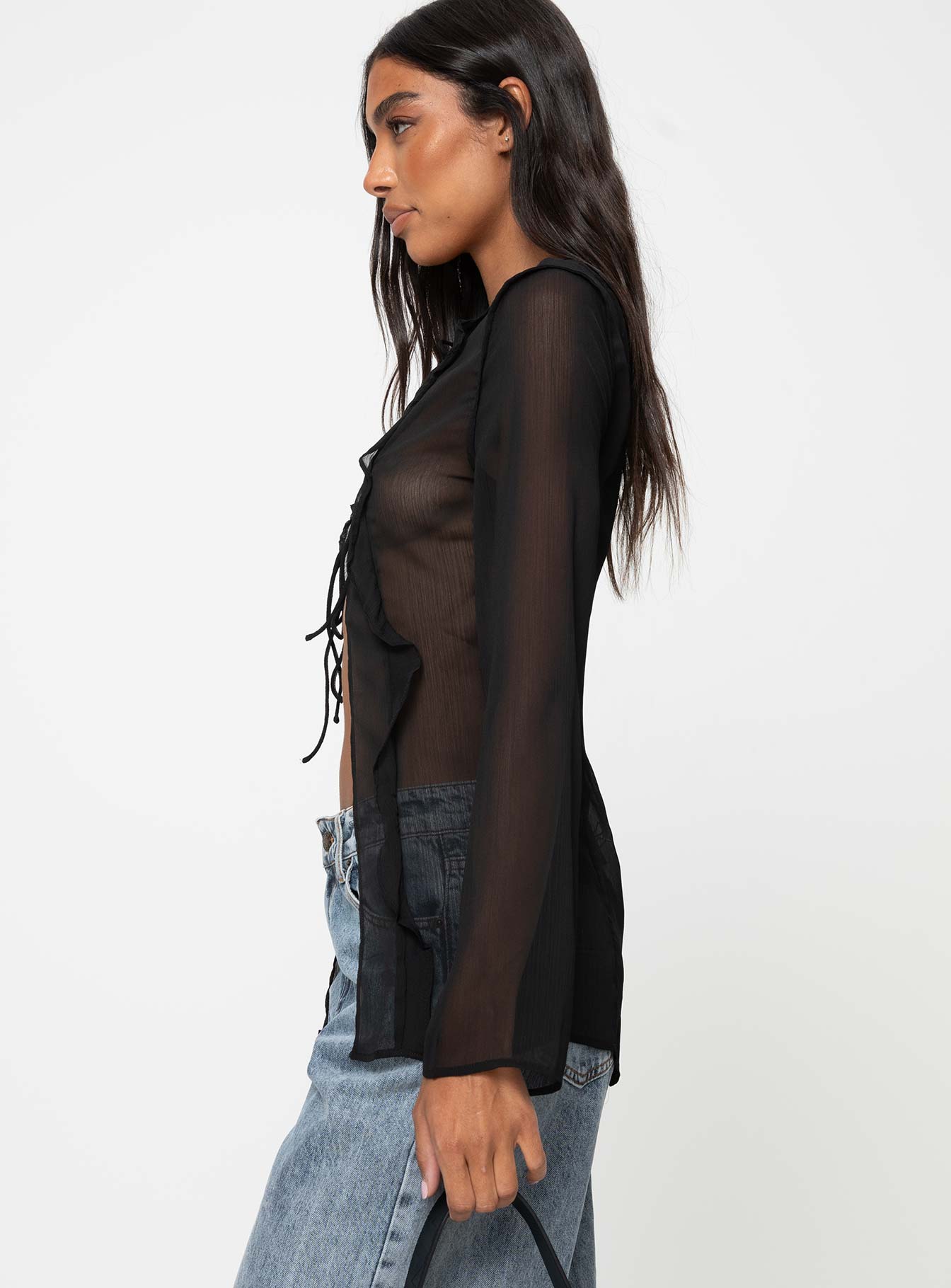 Barely There Tie Top Onyx - Image 4