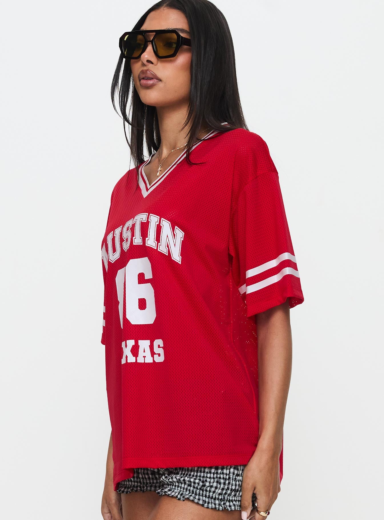 Austin Texas Sports Jersey Top Red - Image 3