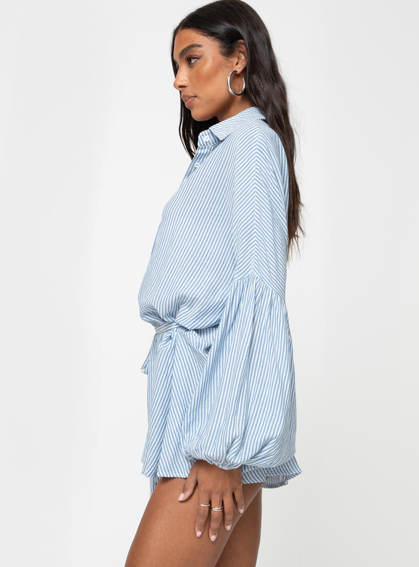 Megz Long Sleeve Romper Blue - Image 3