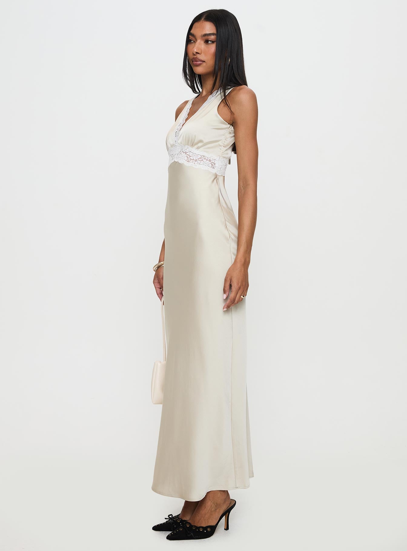 Persefonie Lace Maxi Dress Champagne - Image 4