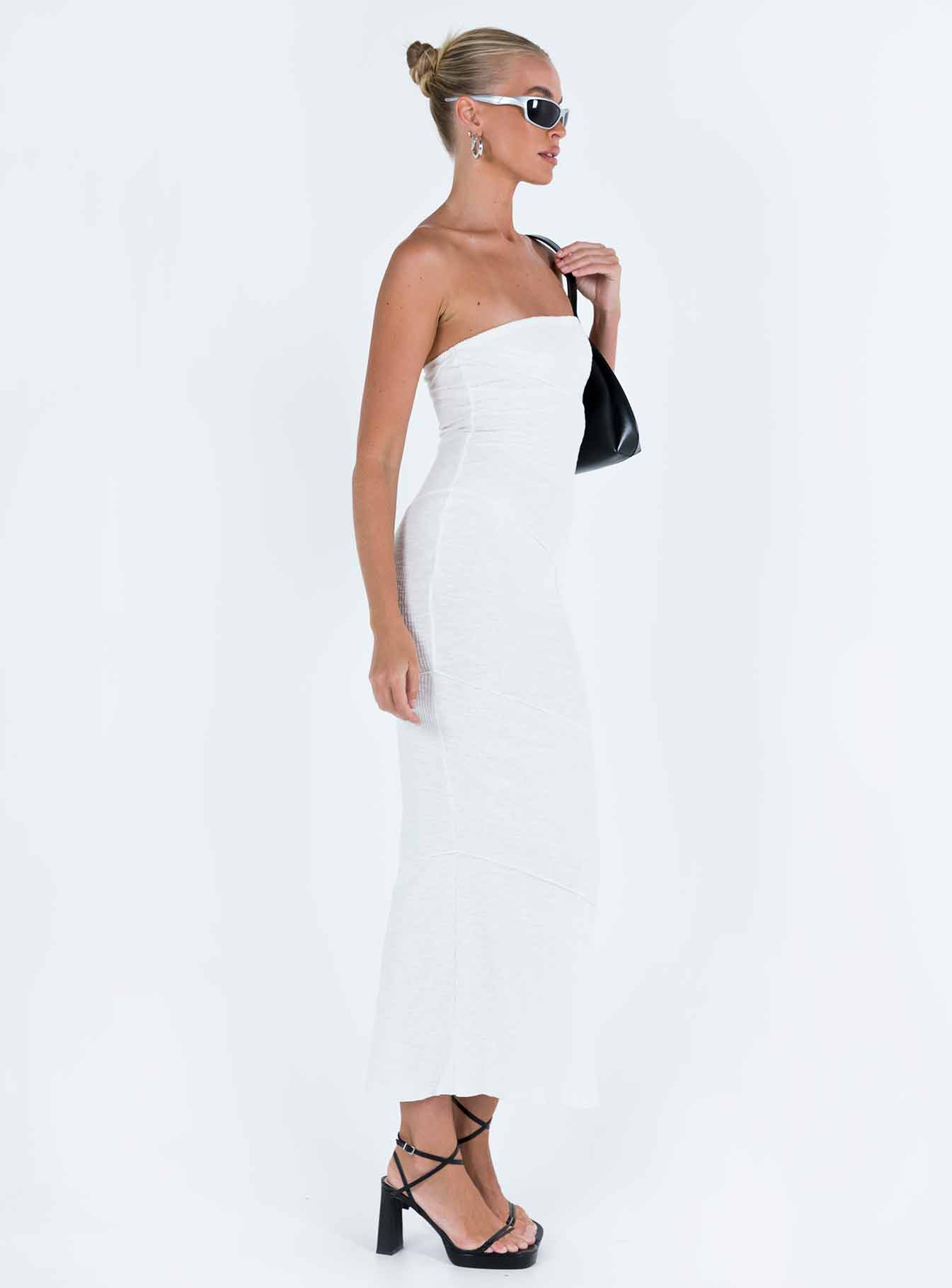 Oscar Midi Dress White Tall - Image 4