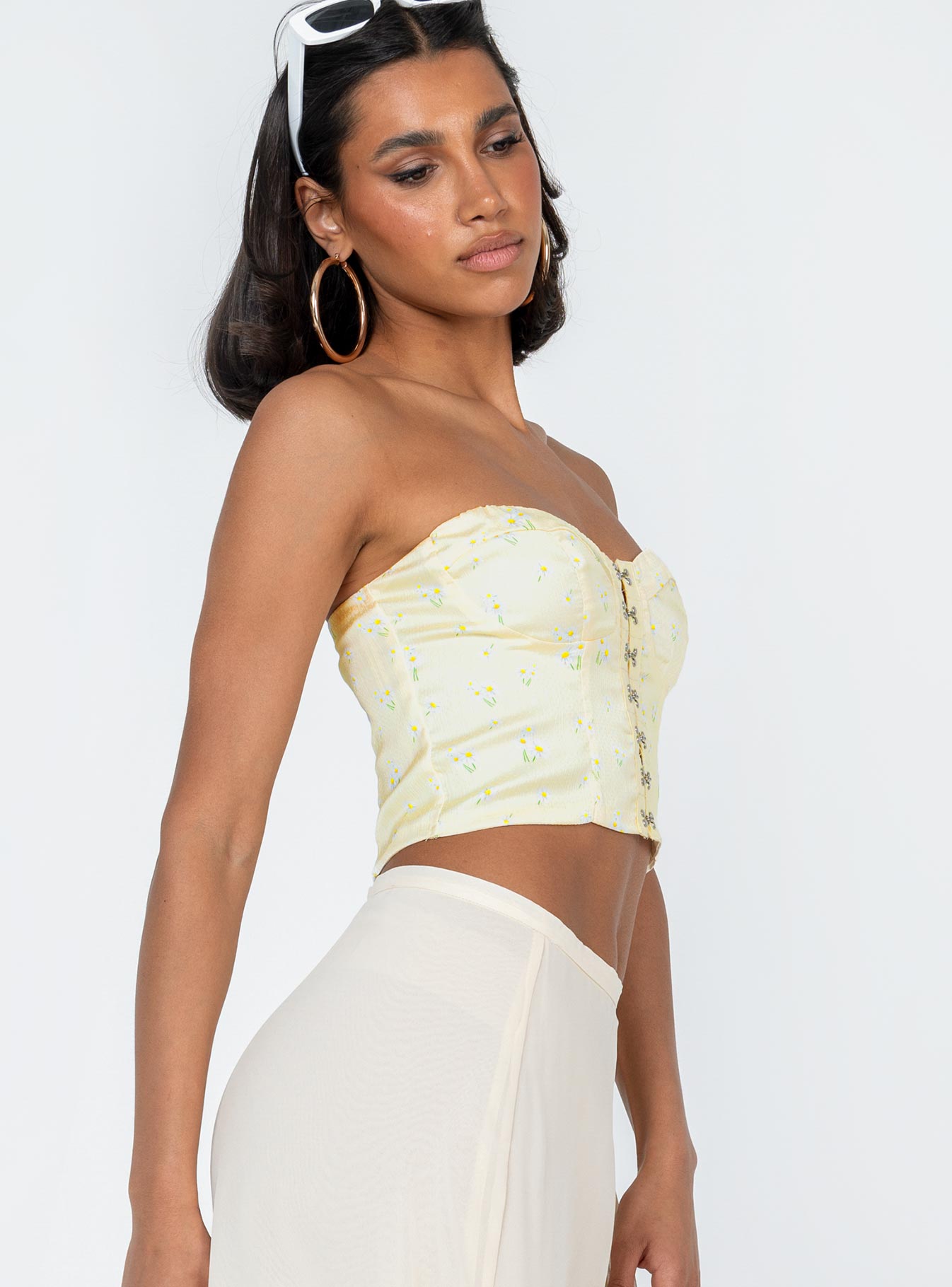 Allyson Strapless Top Yellow - Image 3