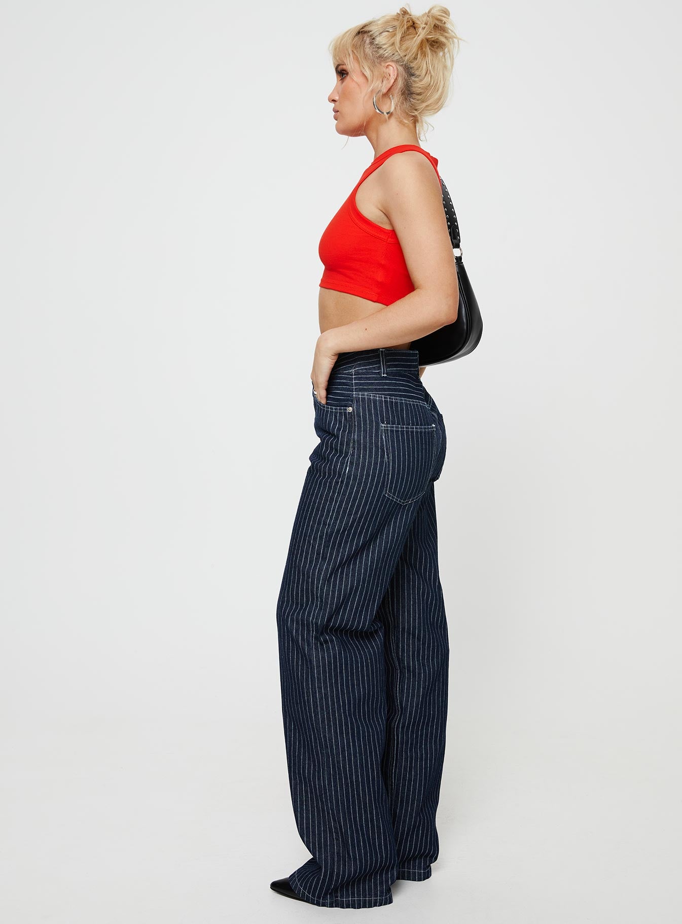 Rathlyn Pinstripe Jeans Dark Denim - Image 3