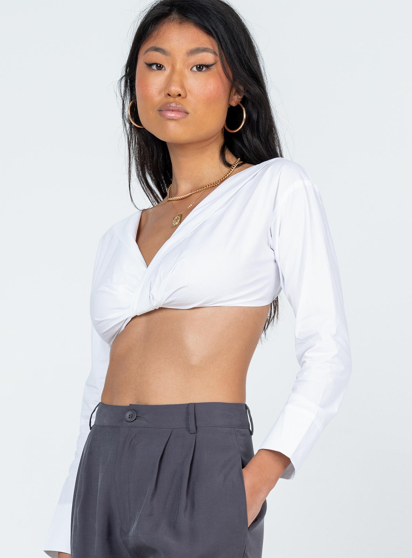 Botany Long Sleeve Top White - Image 4