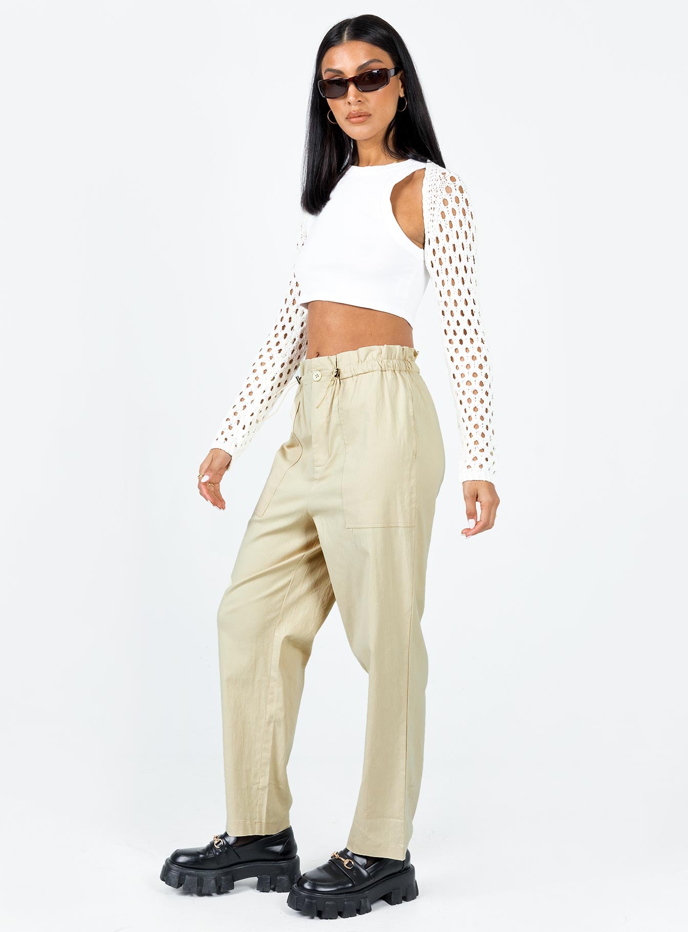 Preston Cargo Pant Beige - Image 3