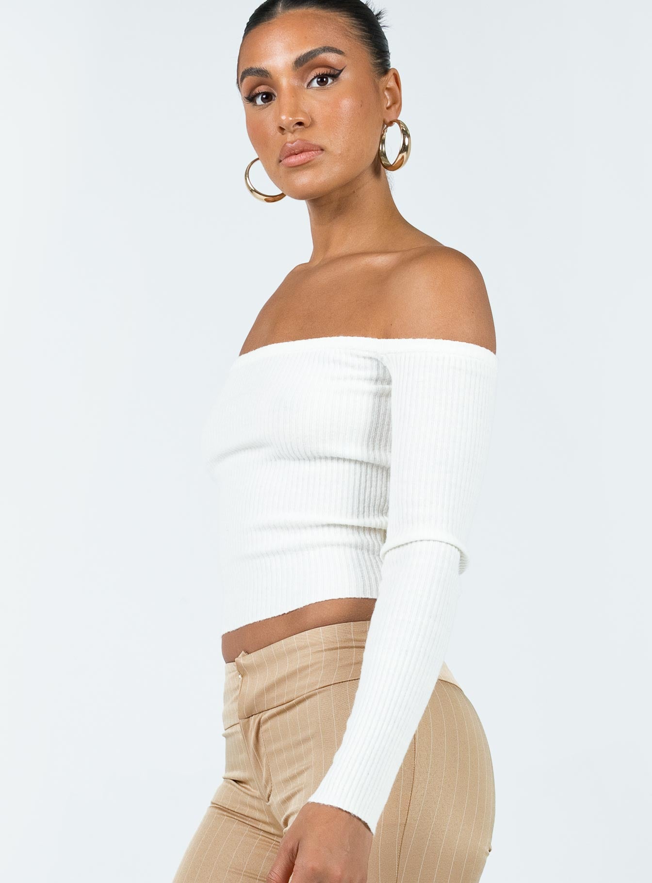 Katandra Off Shoulder Top Ivory - Image 4