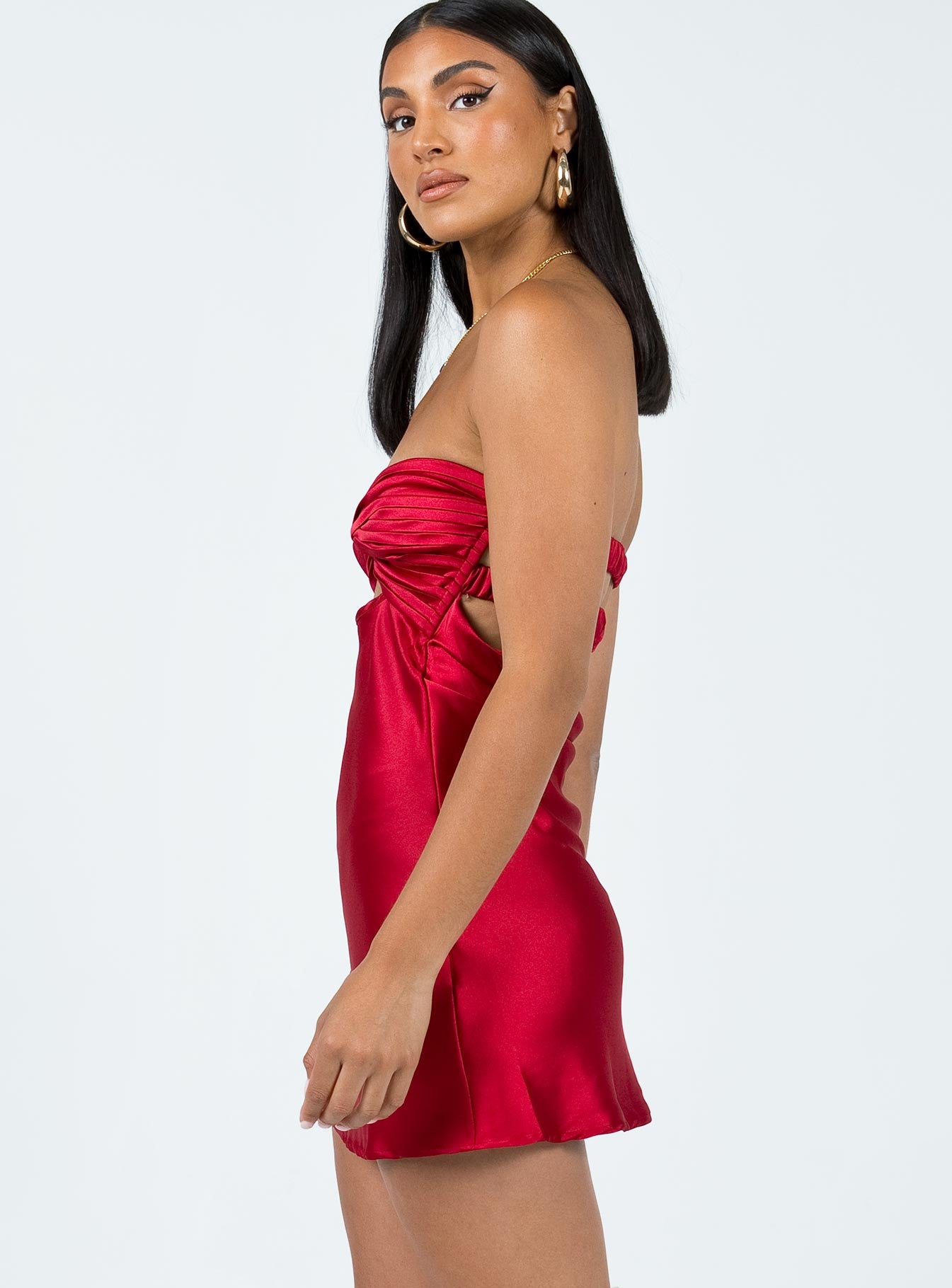 Shellie Mini Dress Red - Image 3