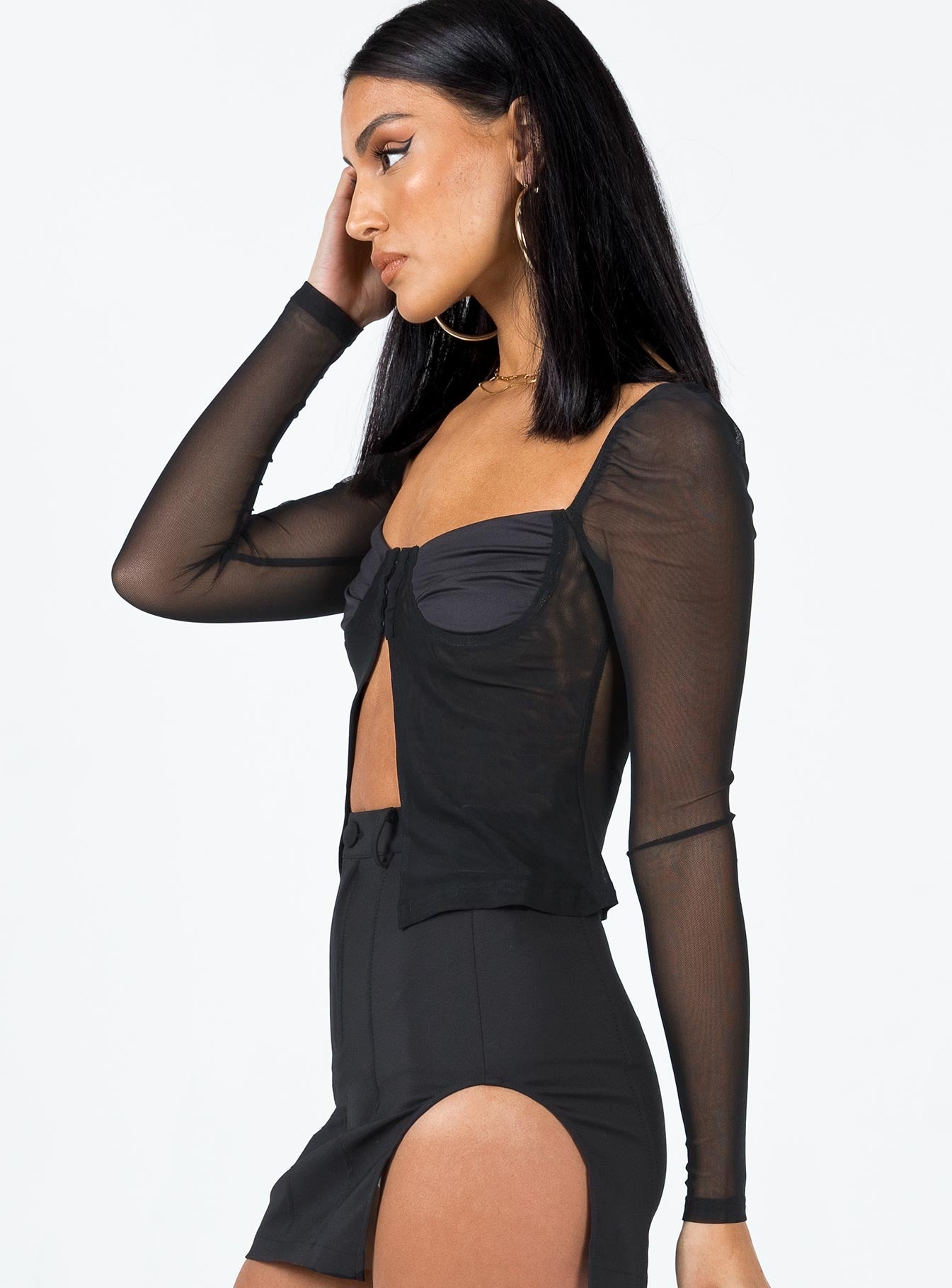 Bremmer Long Sleeve Top Black - Image 4