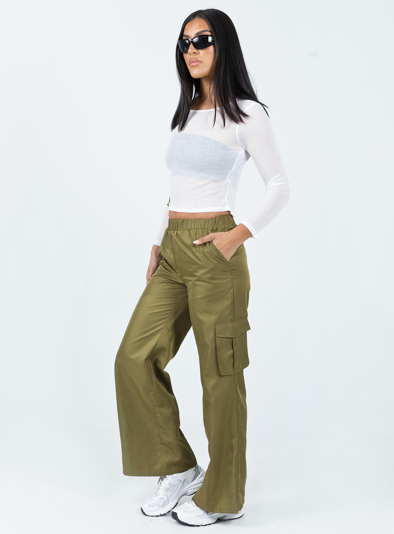 Cademan Cargo Pants Khaki - Image 4