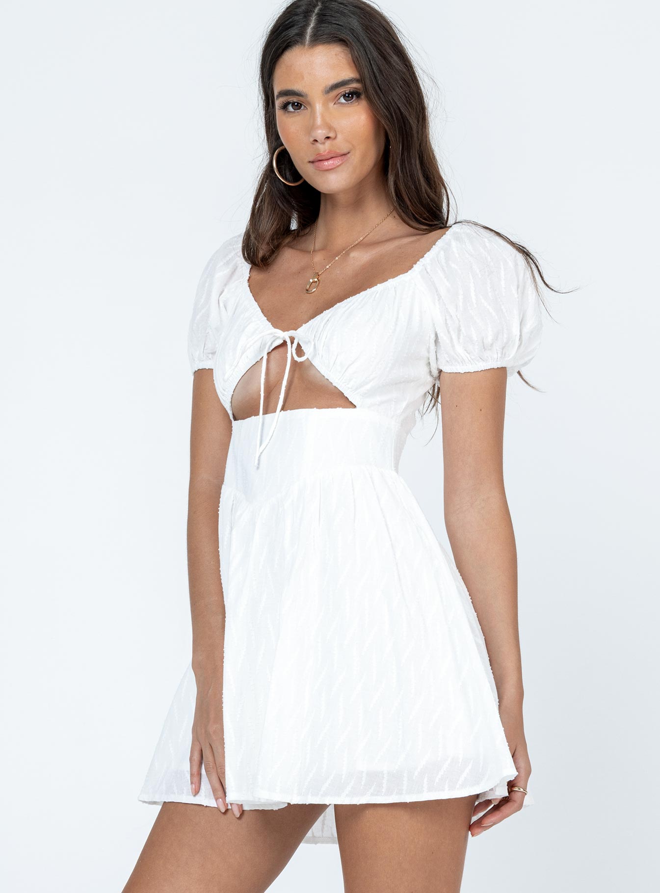 Caria Mini Dress White - Image 4