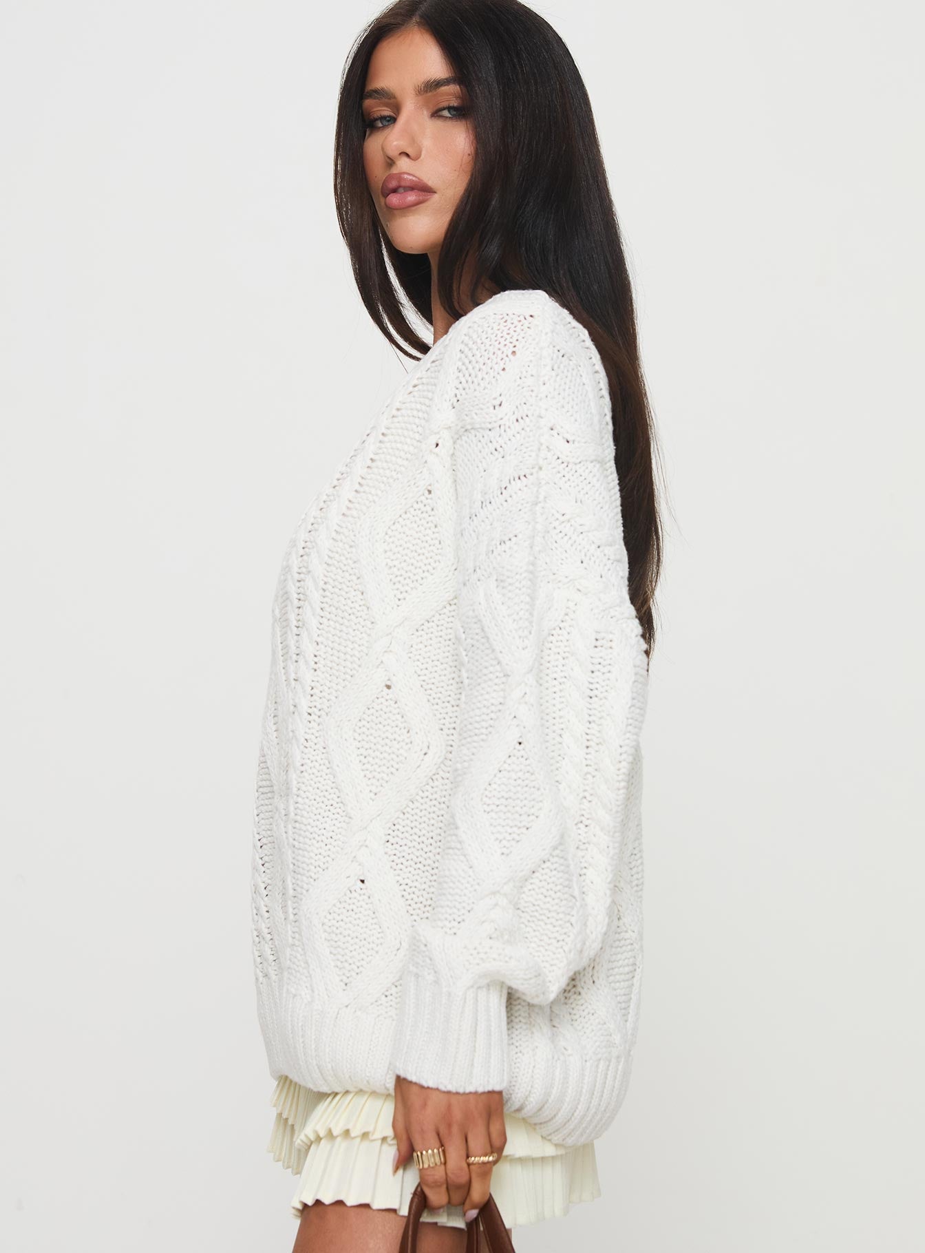Anaya Oversized Sweater White - Image 4