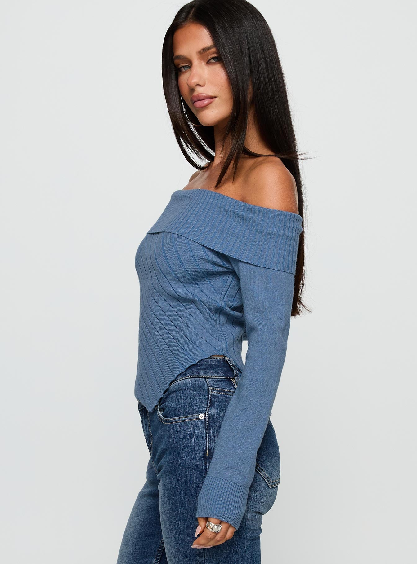 Brisa Long Sleeve Top Blue - Image 4