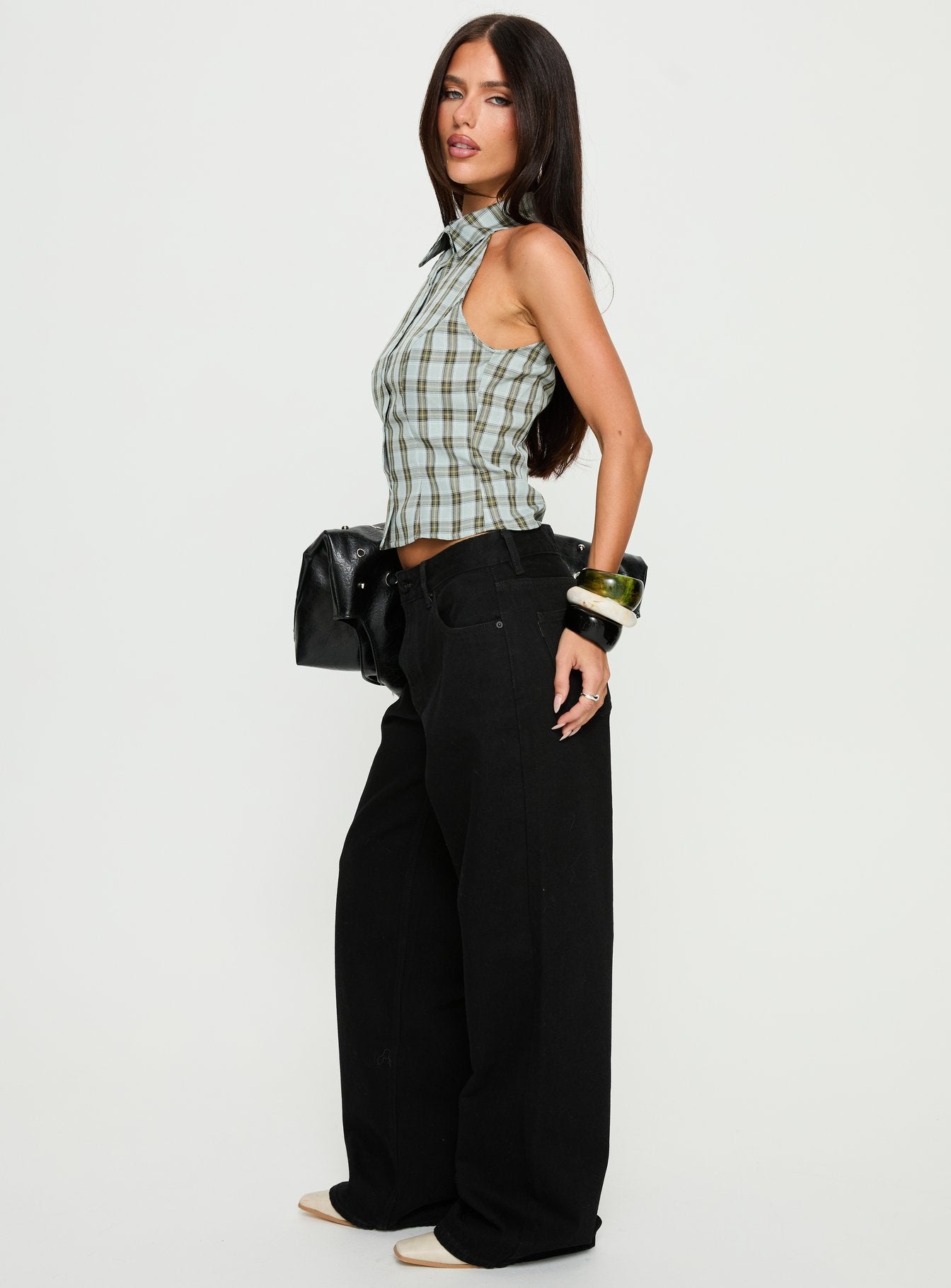 Serenitia Mid Rise Relaxed Jeans Jet Black - Image 4