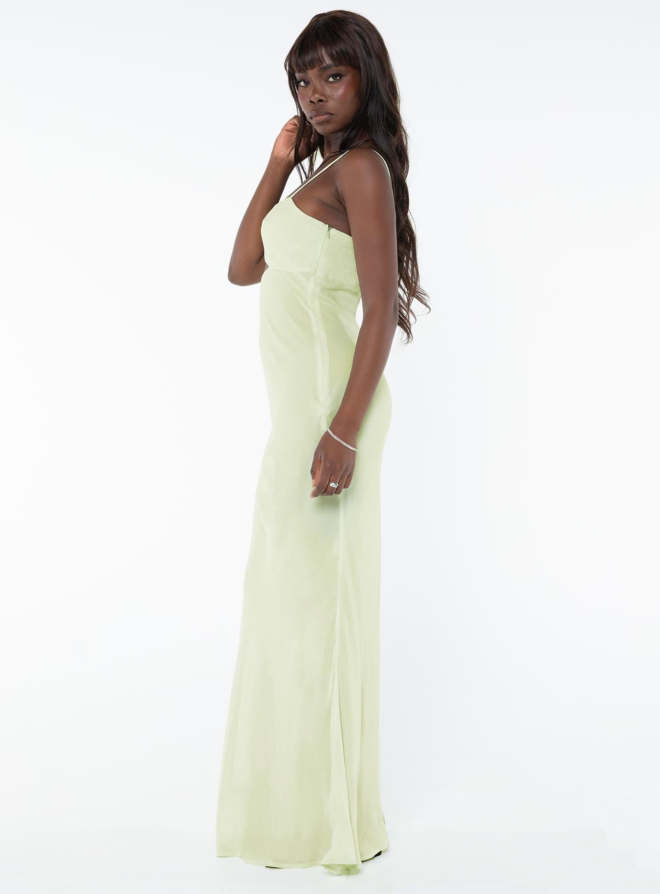 Freda Maxi Dress Lime - Image 4