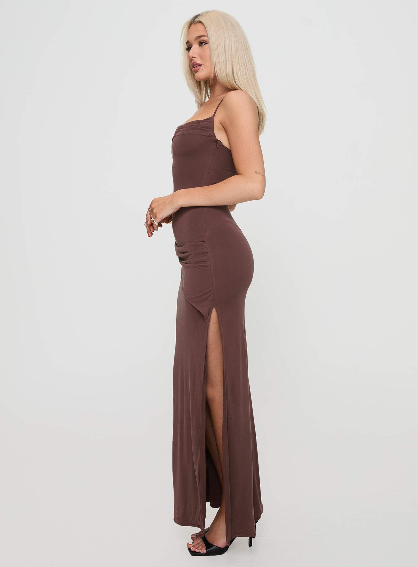 Marchesi Maxi Dress Chocolate - Image 4