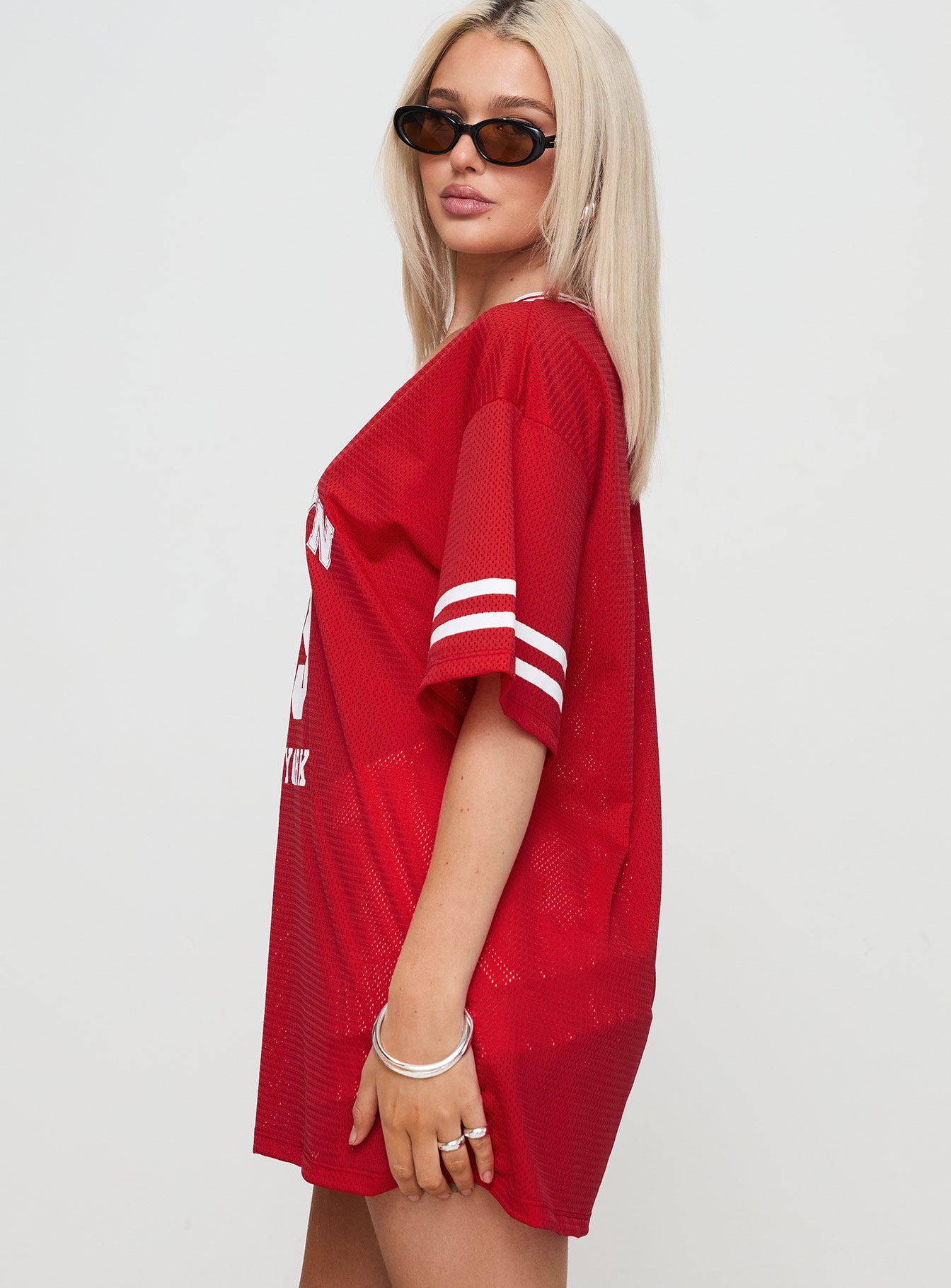 Michail Jersey Mini Dress Red - Image 4