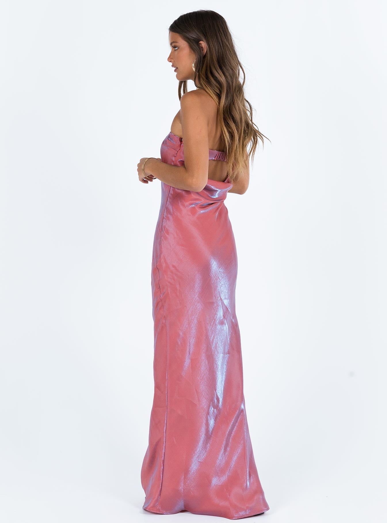 Aysa Strapless Maxi Dress Pink - Image 4