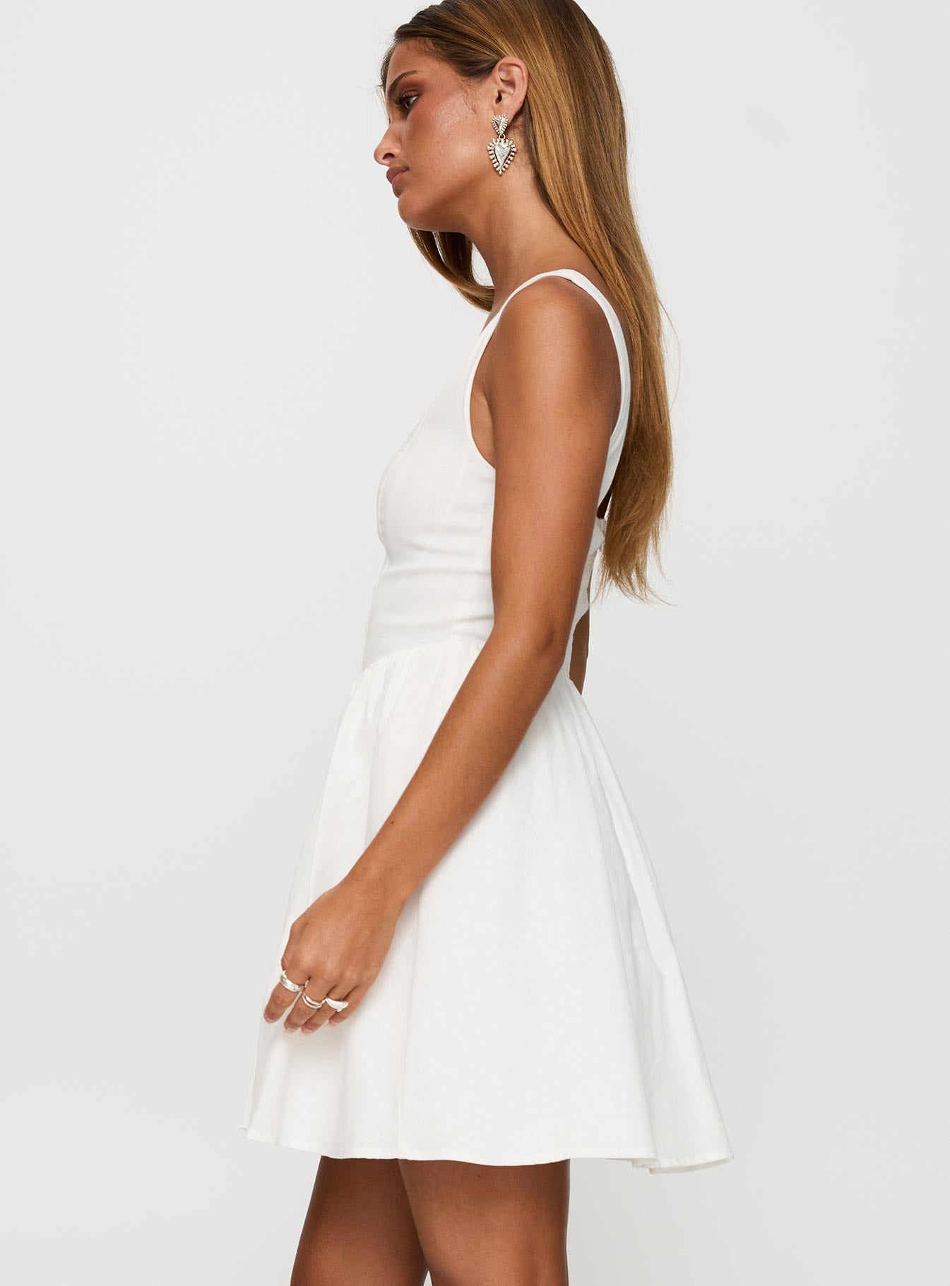 Martie Mini Dress White - Image 4