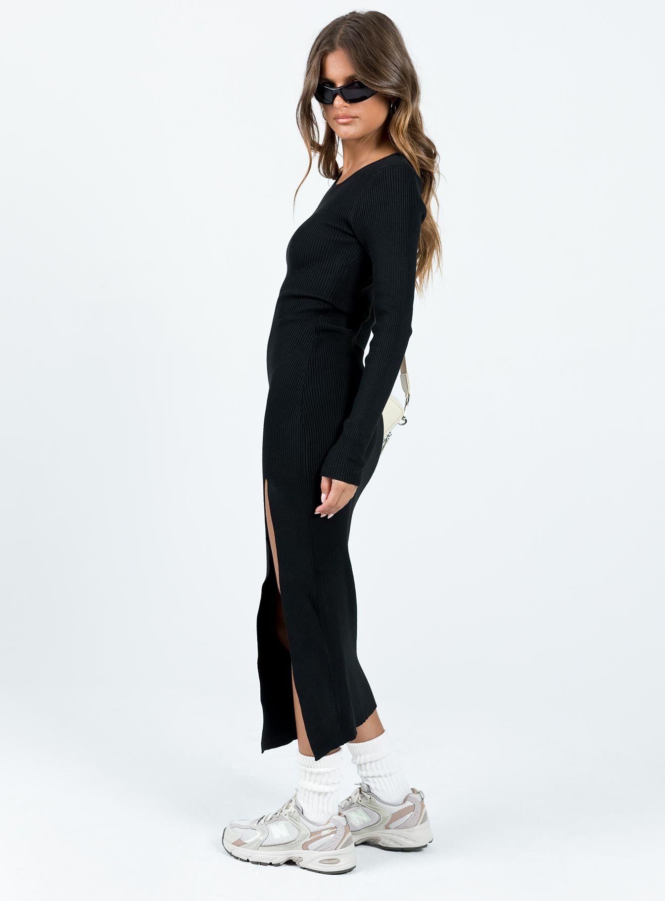 Fitro Long Sleeve Maxi Dress Black - Image 4