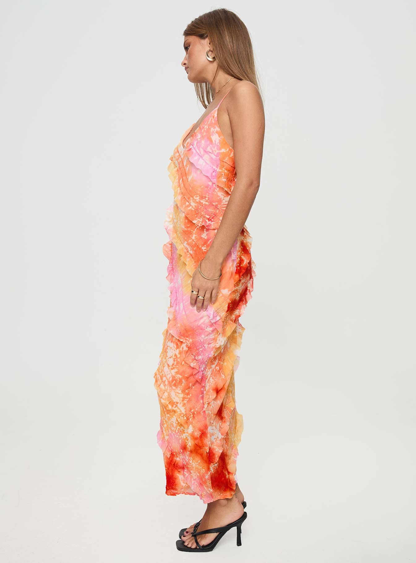 Lars Maxi Dress Orange Multi - Image 4