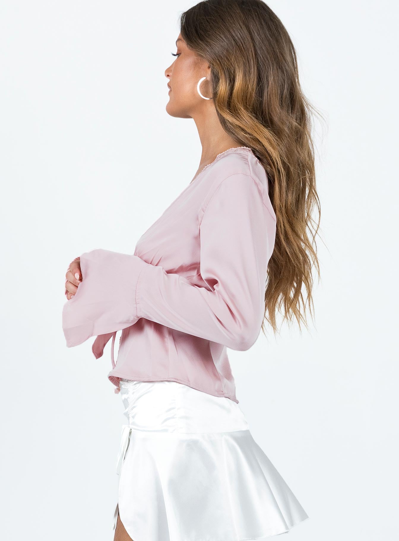 Hunton Long Sleeve Top Pink - Image 3