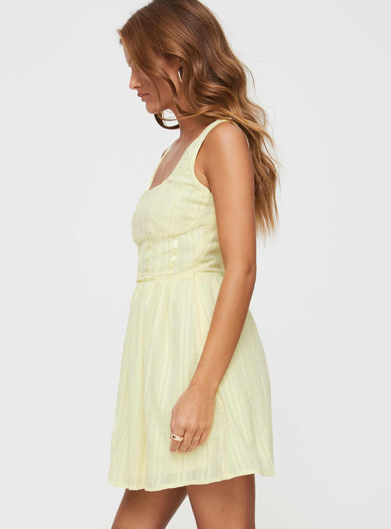 Lorinda Mini Dress Yellow - Image 4