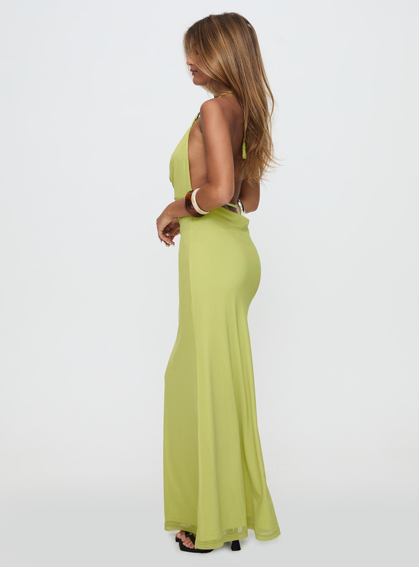 Rhaenyra Halter Maxi Dress Green - Image 4