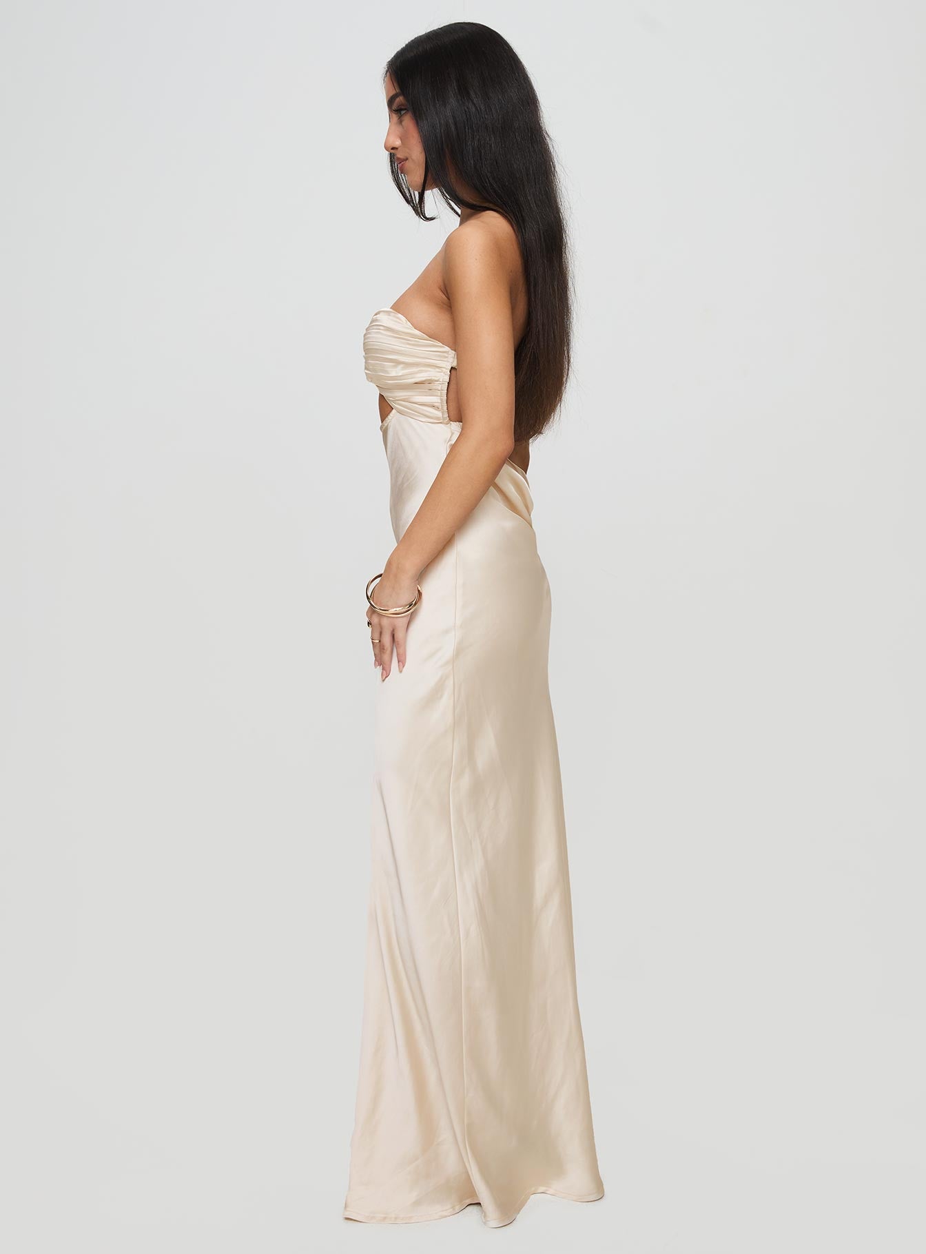 Faviola Strapless Maxi Dress Champagne - Image 4