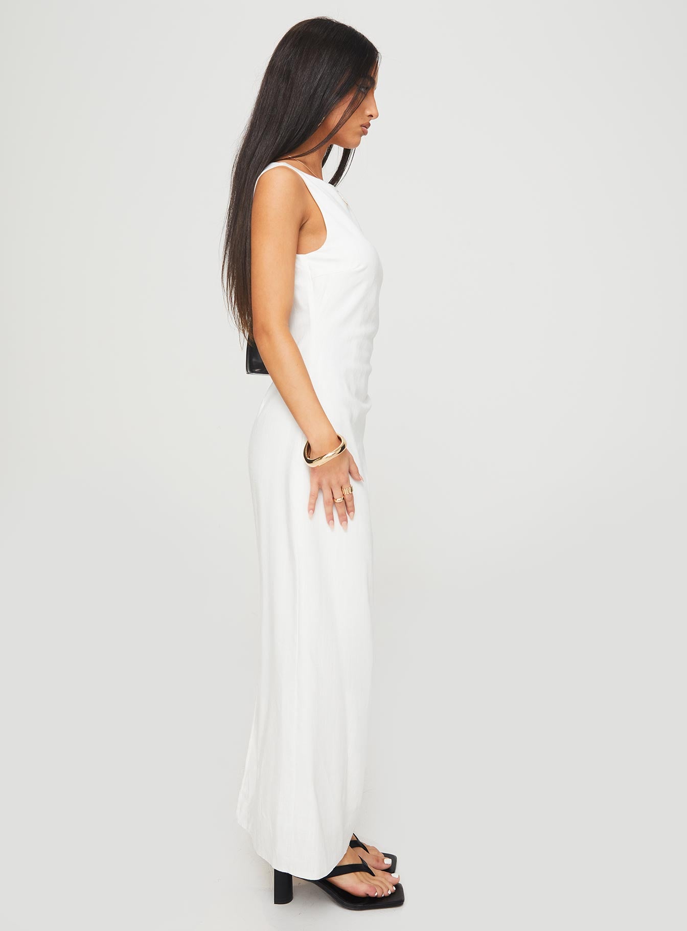 Mocca Maxi Dress White - Image 4