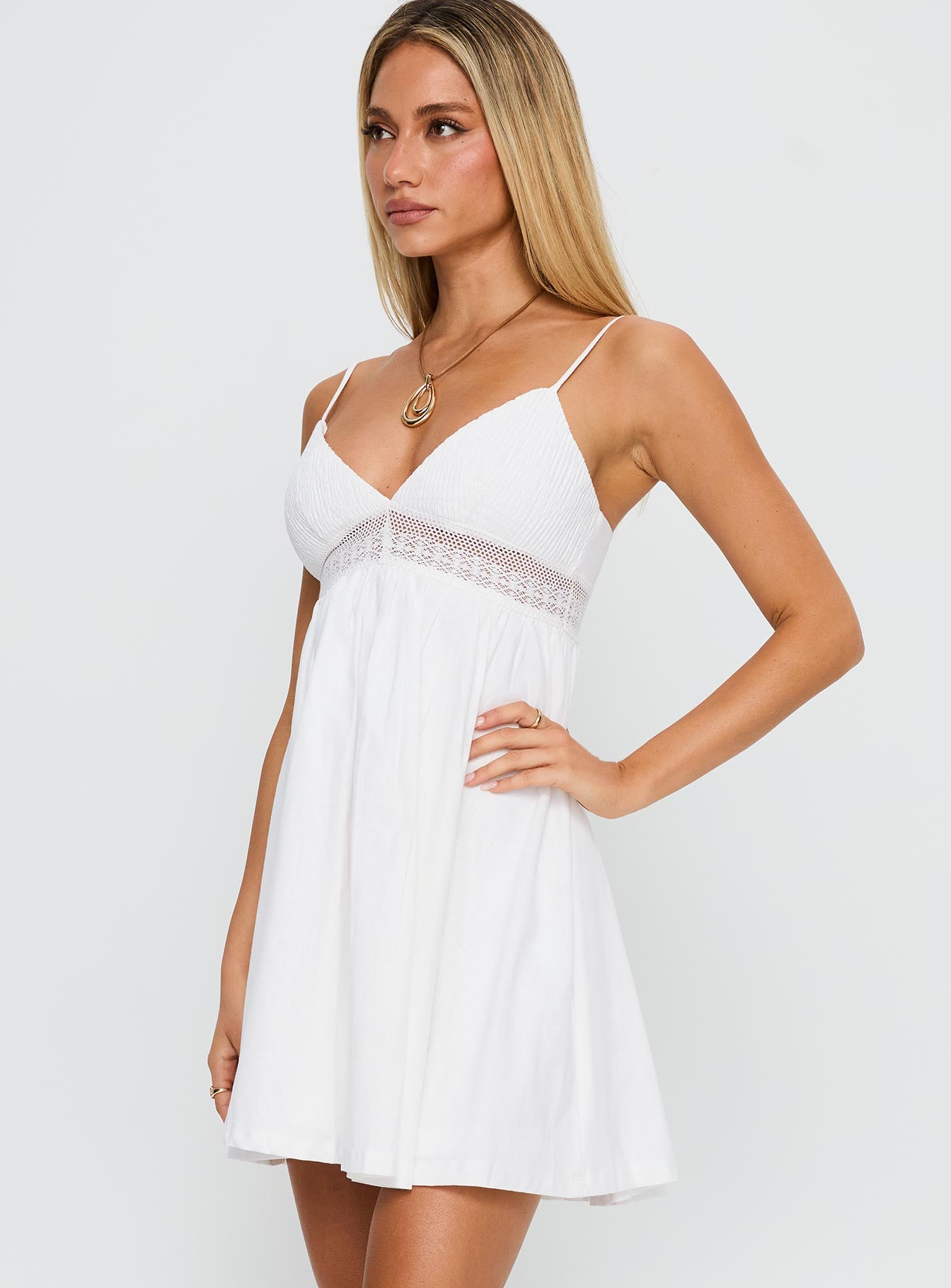 Bodee Mini Dress White - Image 4