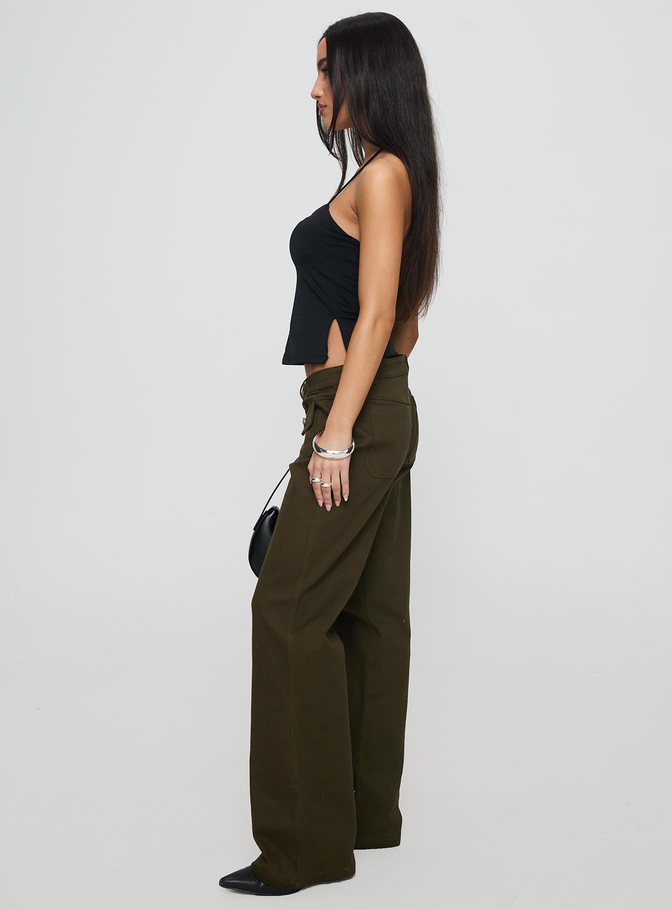 Benicale Low Rise Cargo Pants Olive - Image 4