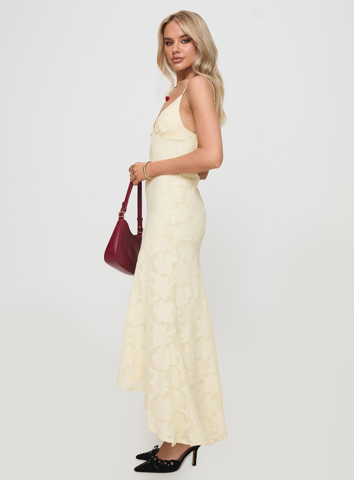 Cyrene Maxi Dress Lemon - Image 4