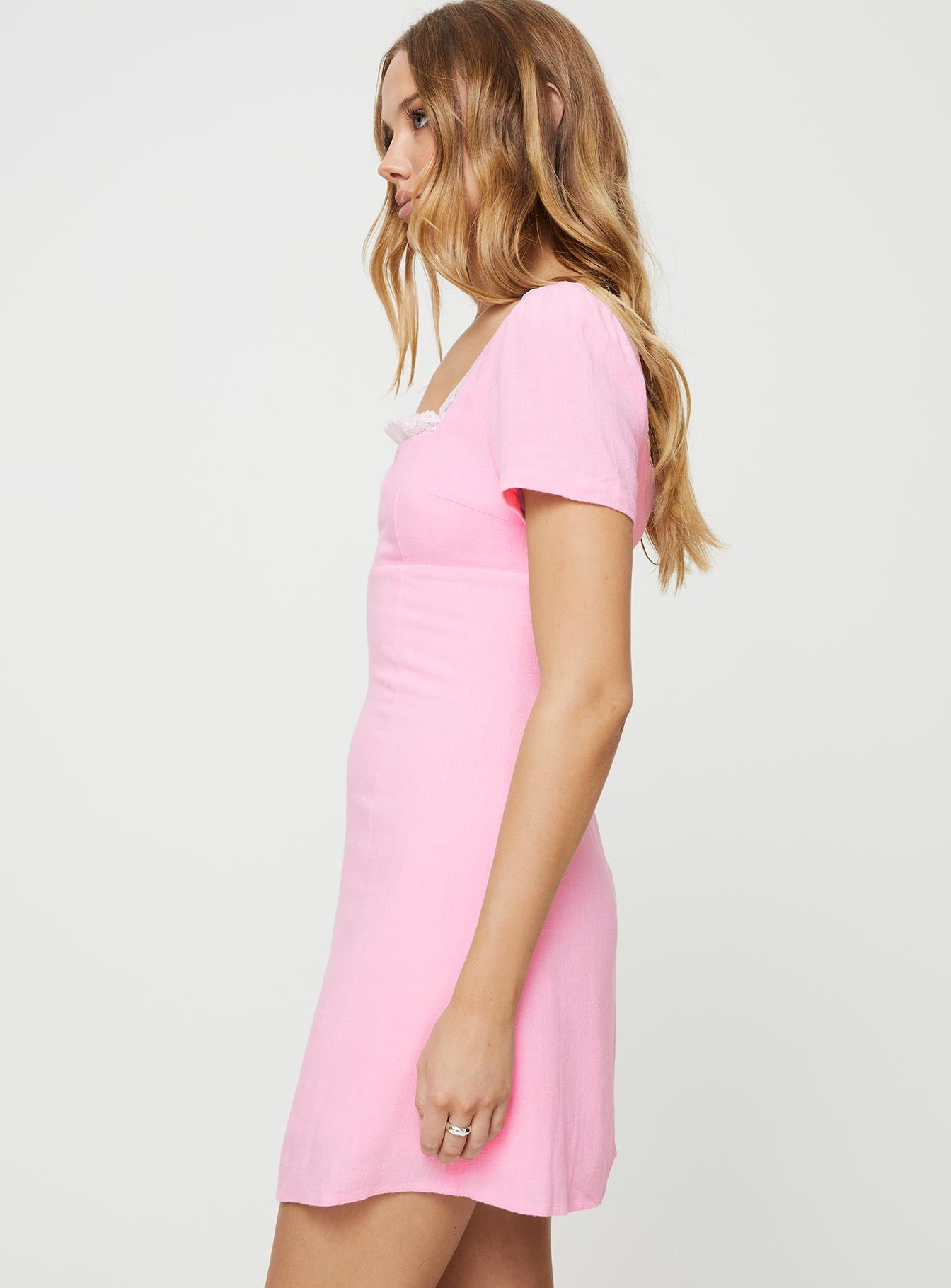 Jerri Mini Dress Pink - Image 3