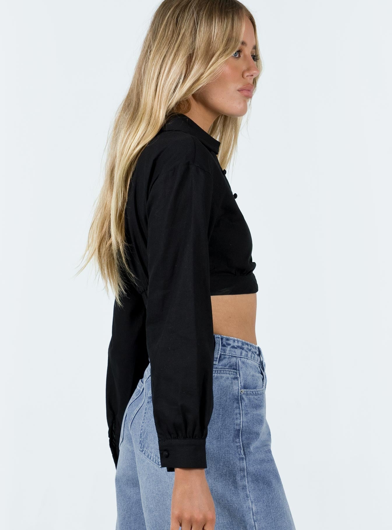 Zaxton Long Sleeve Top Black - Image 3