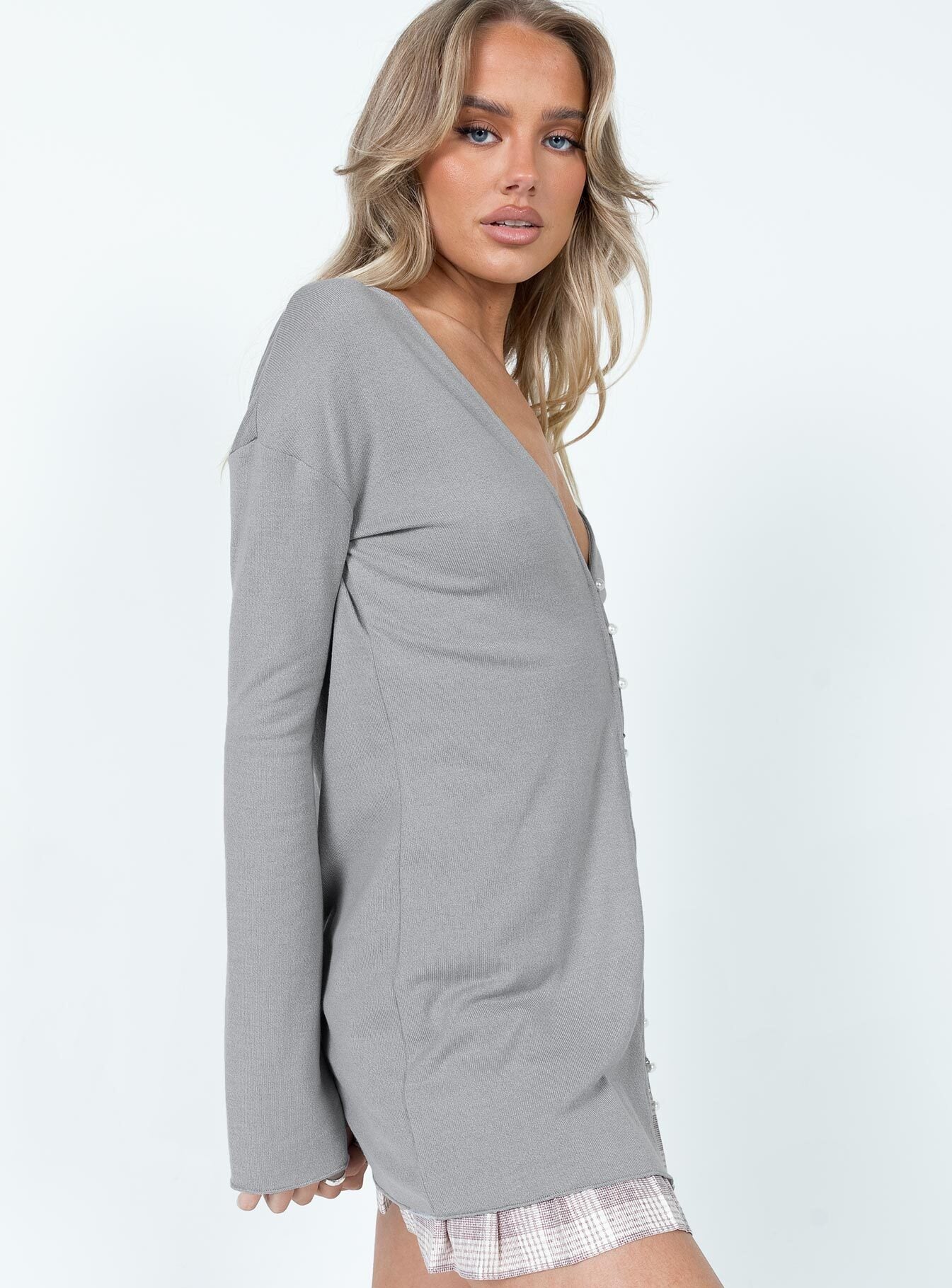 Macy Cardigan Grey - Image 4