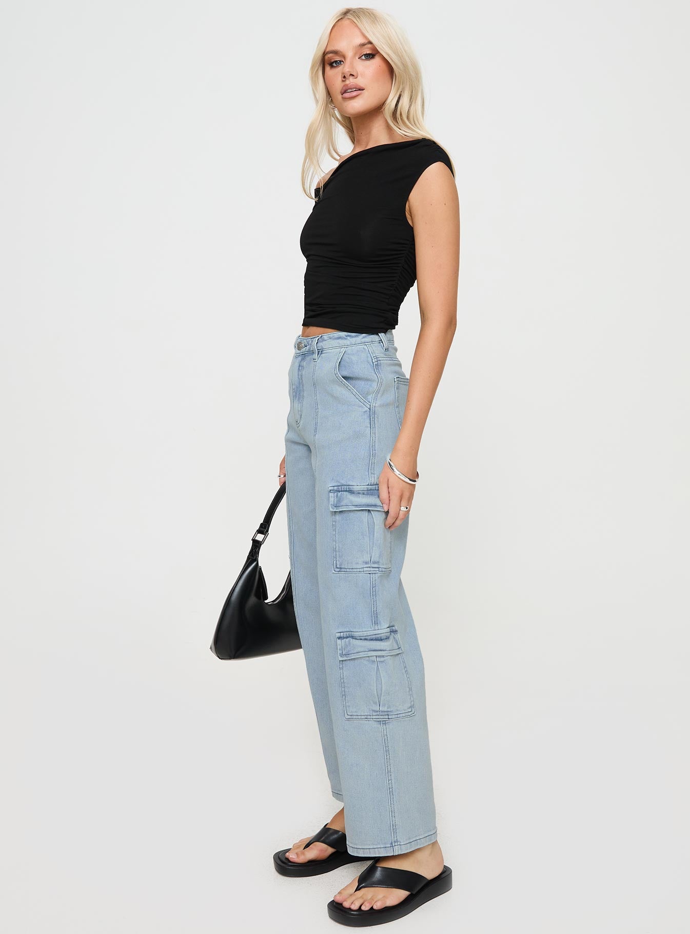 Nosita Cargo Jeans Light Wash - Image 3