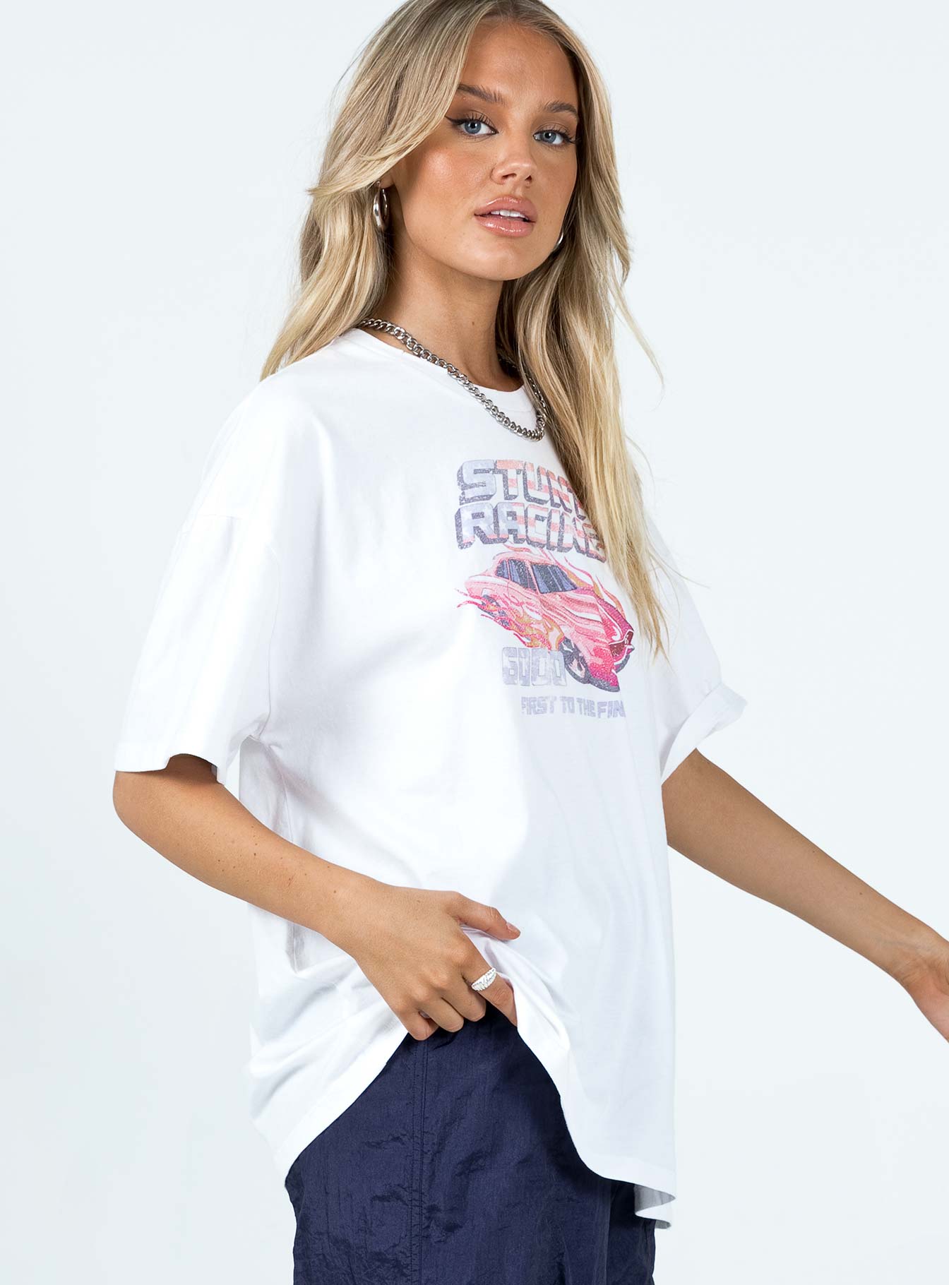 Stunt Racer Tee Ivory - Image 4