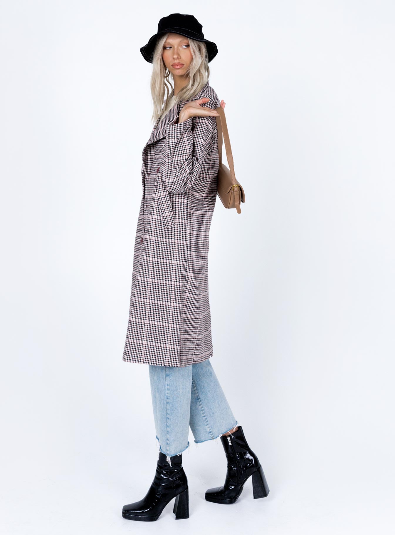 Parisa Winter Check Coat Multi - Image 4