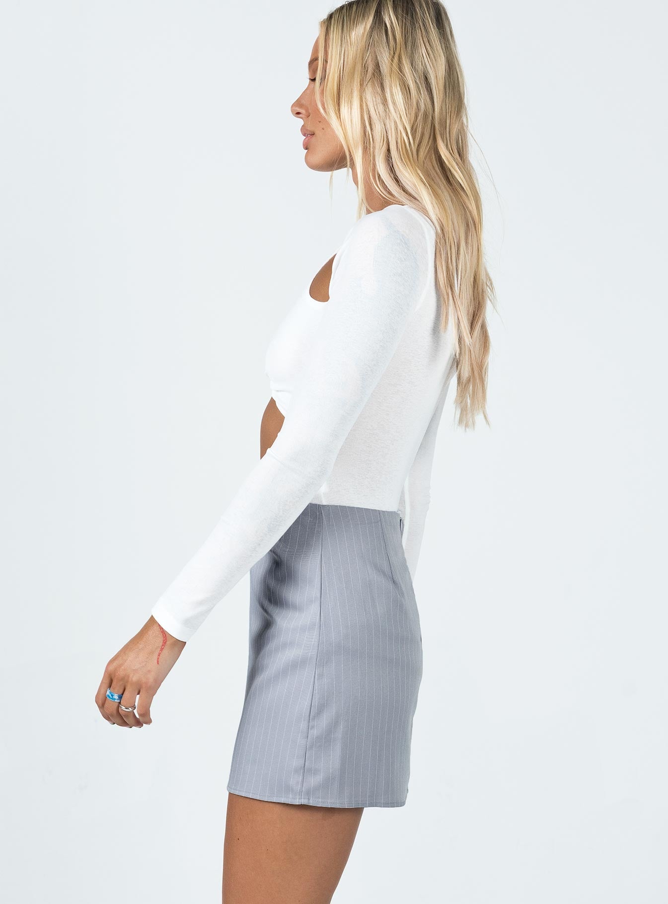 Lula Mini Skirt Grey - Image 3