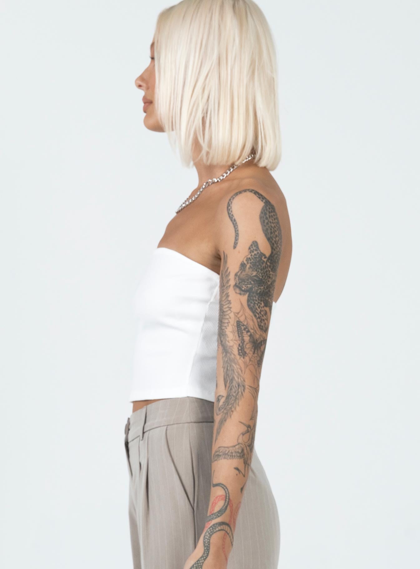 Rosehill Strapless Top White - Image 4