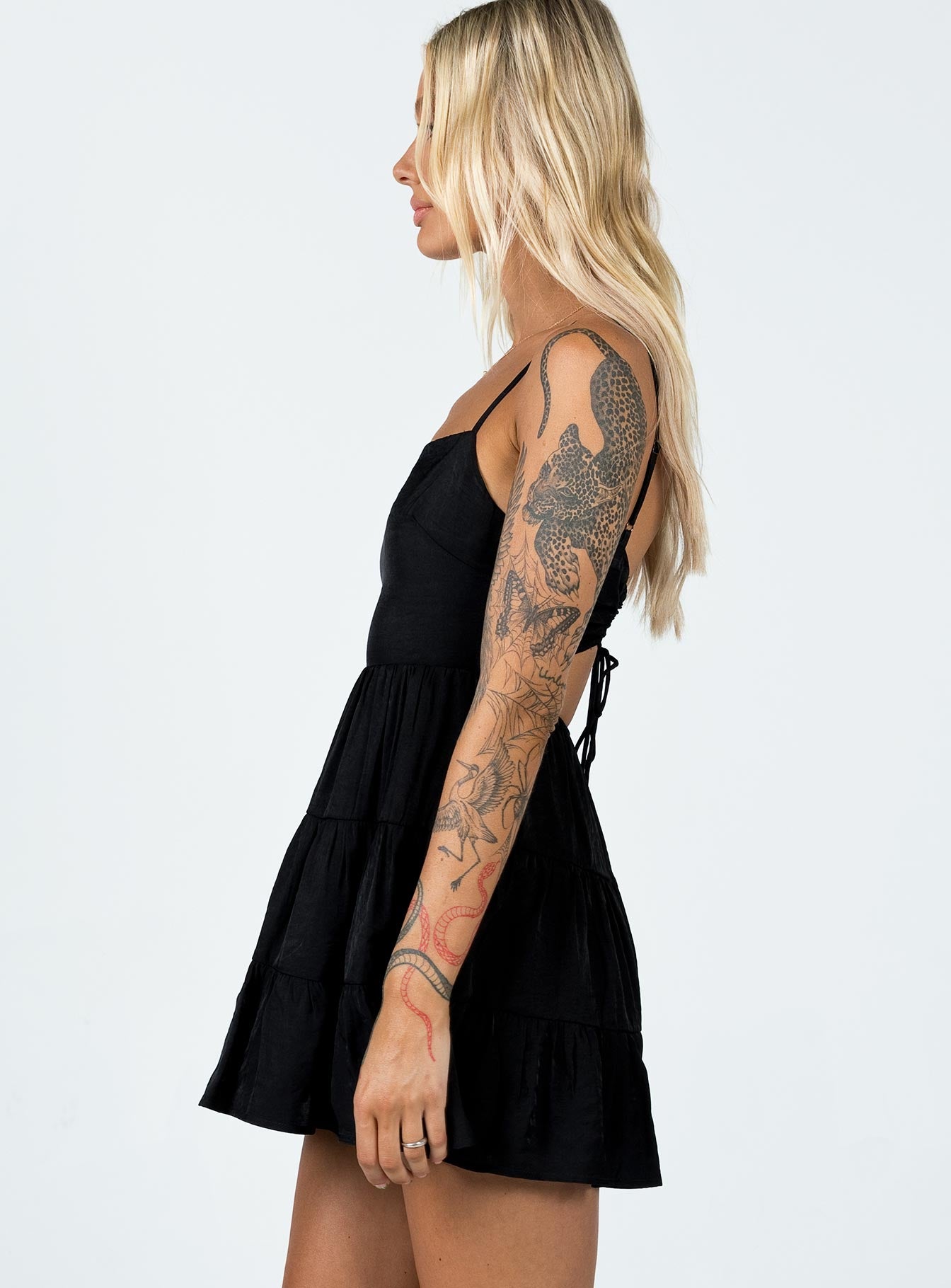 Summer Break Mini Dress Black - Image 4