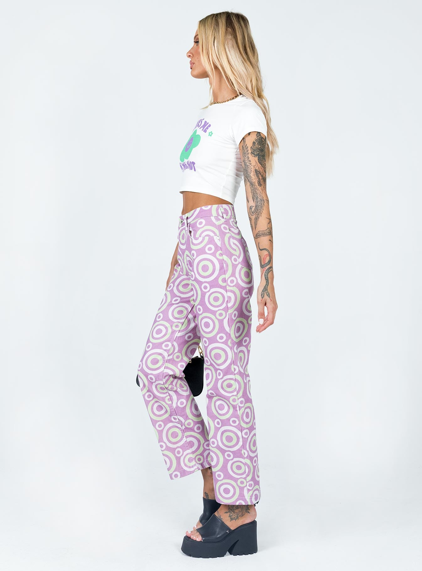 The Ragged Priest Portal Denim Jeans Lilac - Image 4