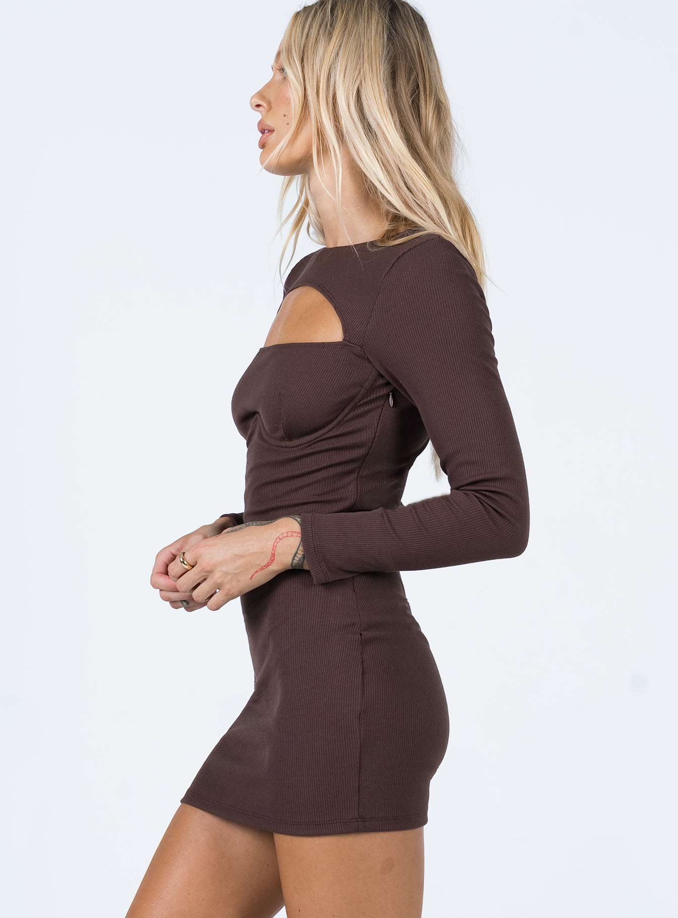 Alexander Mini Dress Brown - Image 6