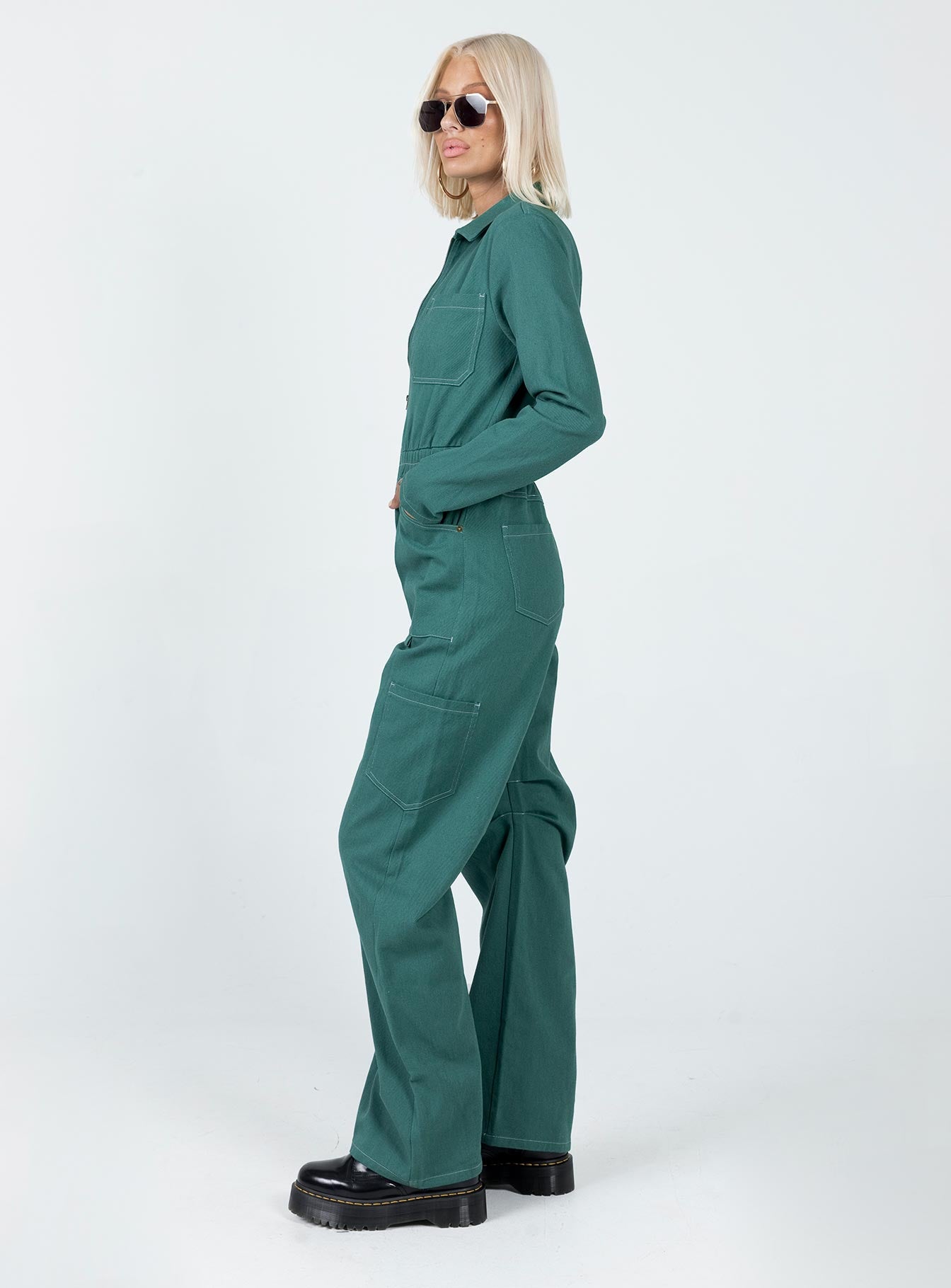 Miami Vice Boiler Suit Forest Green - Image 4