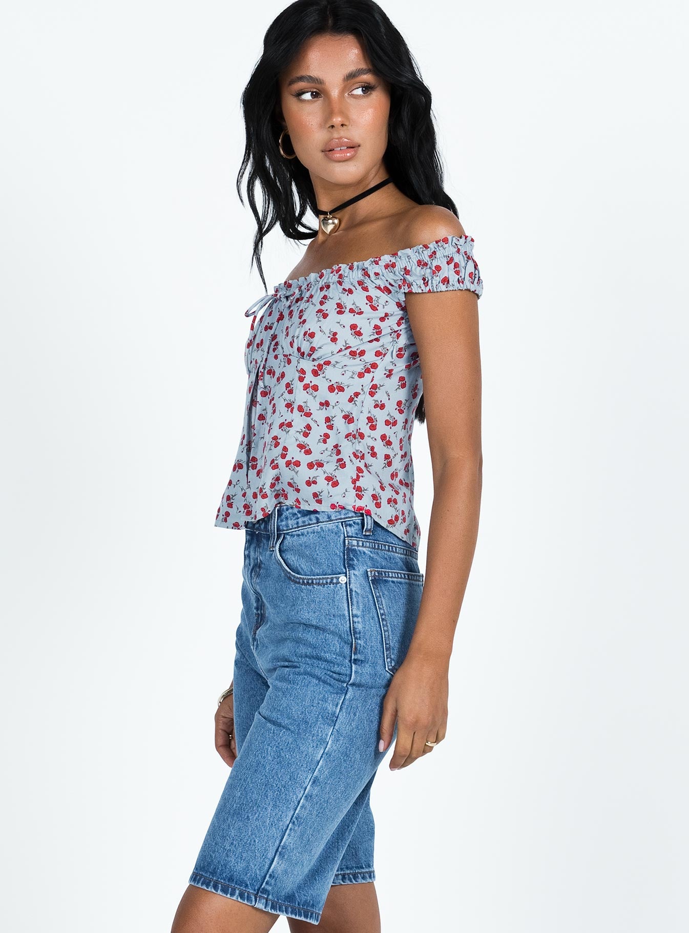 Seville Denim Shorts Mid Wash - Image 5